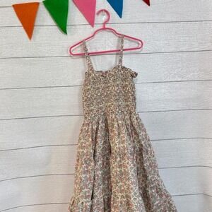 Janie and Jack girls floral smocked dress 7Y